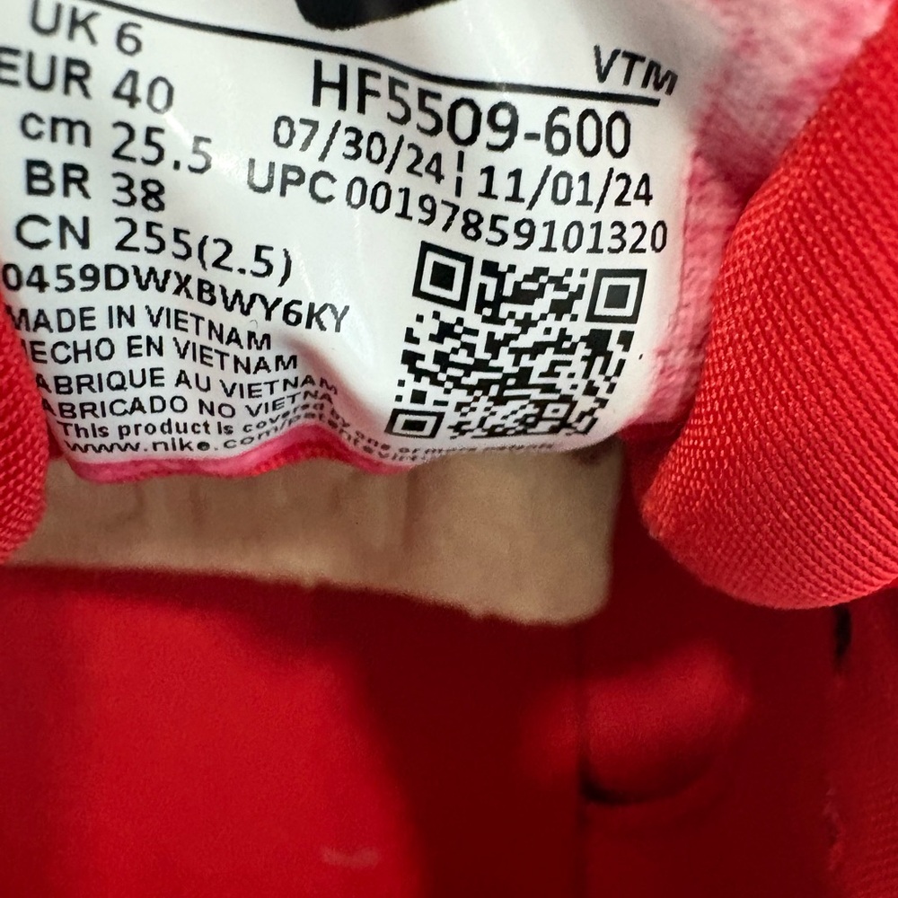 Nike Red Women's Air Max Athletic Sneakers - Picture 6 of 15